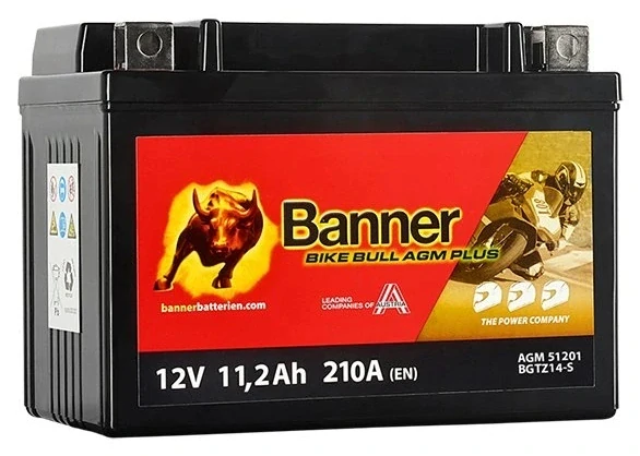 Motobaterie Banner Bike Bull AGM 51201 BGTZ14-S 12V 11,2Ah 210A