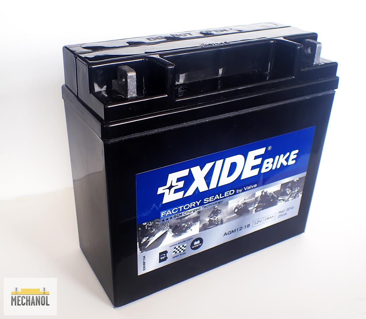 TOP motobaterie EXIDE AGM 12-18 12V 18Ah