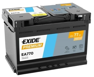 EXIDE Premium 12V 77Ah 760A EA770