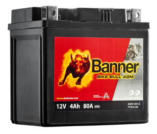 Motobaterie Banner Bike Bull AGM 50412 YTX5L-BS 12V 4Ah 80A